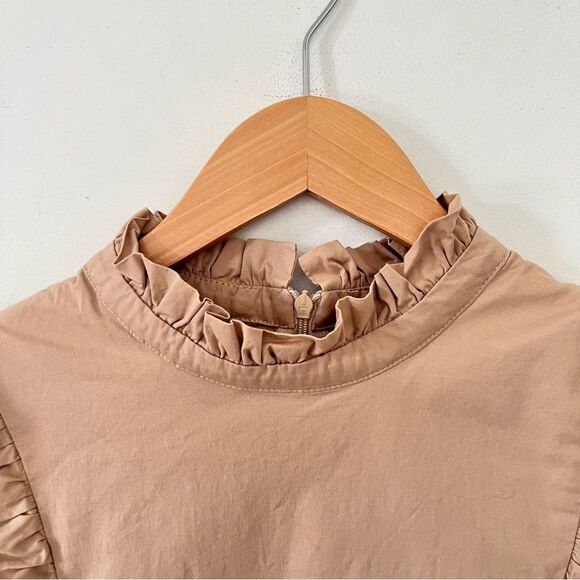 Deluc Tan "Sarah" Ruffle Dramatic Sleeveless Blouse - Picture 8 of 12